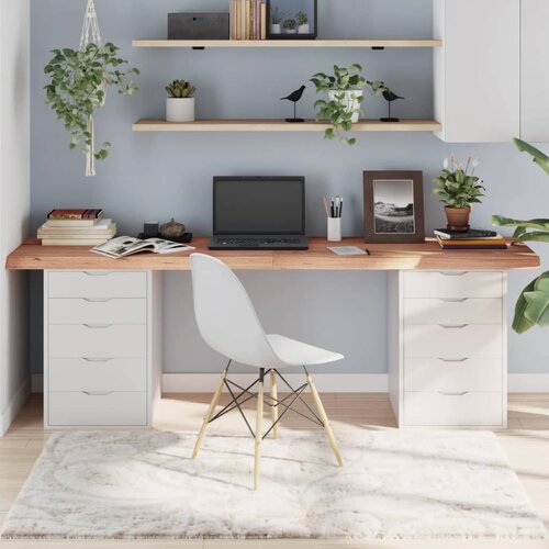 vidaXL Stolna ploča svjetlosmeđa 220x50x(2-6) cm tretirana hrastovina Cijene