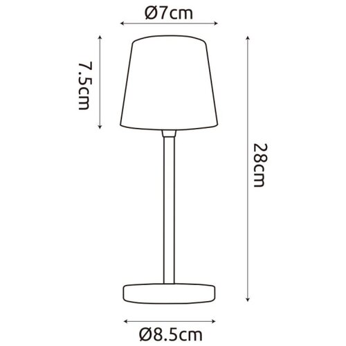 Globo 58482W-LED prigu&amp;scaron;iva, punjiva, dodirna stona lampa za spolja&amp;scaron;nju upotrebu VAN 2W/5V 2200mAh IP44 bela Slike