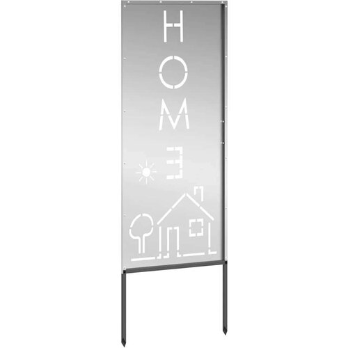 VidaXL Dekorativna ploča za vrt Srebrna 50 x 140 cm Slike