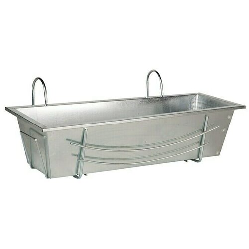 X žardinjera za balkon (60 cm, Srebrne boje, Pocinčano, Uključen moderan nosač) Slike