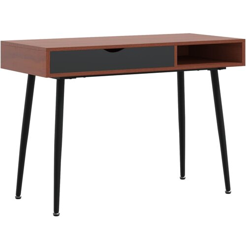 Maison Chic Računalniška miza - pisarniška miza s predalom rjava 110x50x75 cm inženirski les, (21785166) Cene