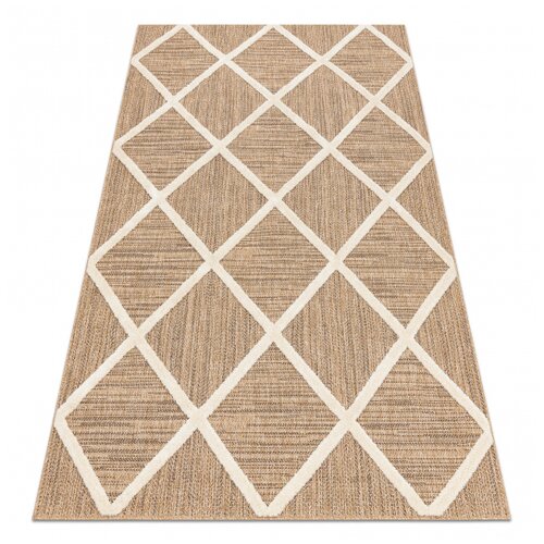 RugsX SPARK 0708A bež / krema preproga - re&scaron;etka, rombi, sisal, strukturna 140x190 cm, (21990541) Cene