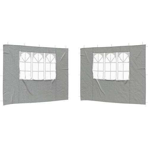 vidaXL Stranska stena zabavnega &scaron;otora 2 pcs 300 x 195 cm Svetlo siva, (5000219020) Cene