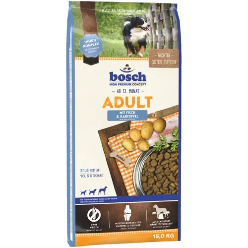 Bosch Varčno pakiranje: 2 x 15 kg v mešanem pakiranju - Maxi Adult / Riba & krompir