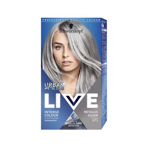 Schwarzkopf LIVE Urban Metallics permanentna barva za lase odtenek U71 Metallic Silver Cene