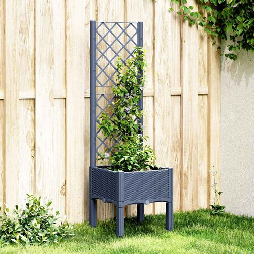  Vrtna sadilica s re&scaron;etkom plava siva 40 x 40 x 142 cm PP Cijene