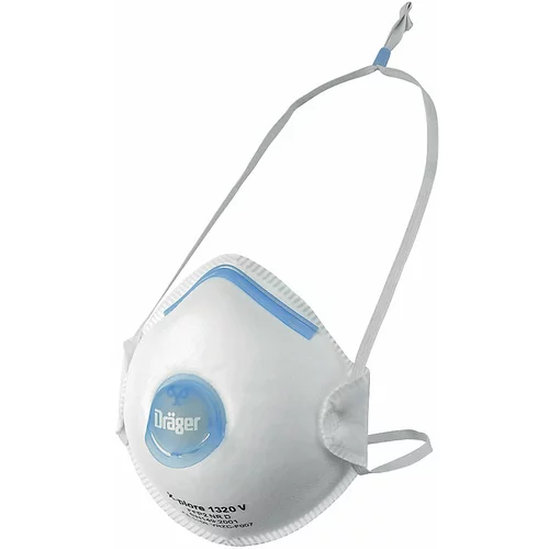 Dräger Maska za fini prah X-plore® FFP2 NR D z ventilom za izdih, model 1320V, DE 10 kosov, bele barve
