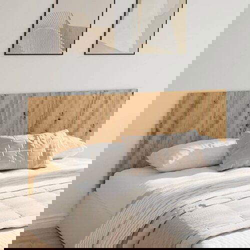 VidaXL Uzglavlje kreveta Artisan hrast 200x1,5x80 cm izrađeno drvo Slike