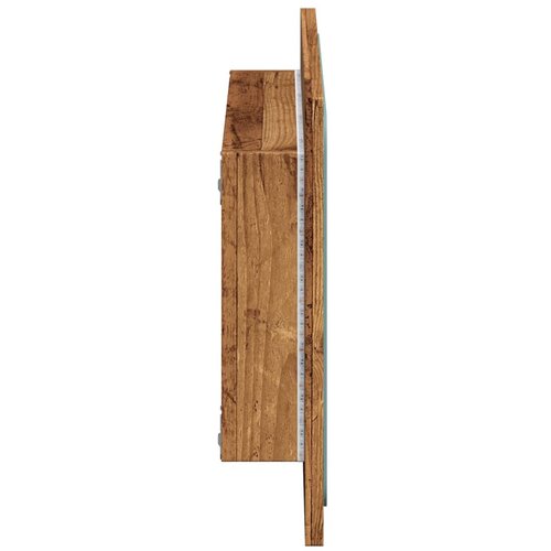  Kupaonsko ogledalo s LED svjetlom boja drva 60x8,5x38 cm Slike