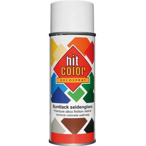  Hitcolor Razpr&amp;scaron;ilni lak bela svilnato sijajna 400 ml Slike