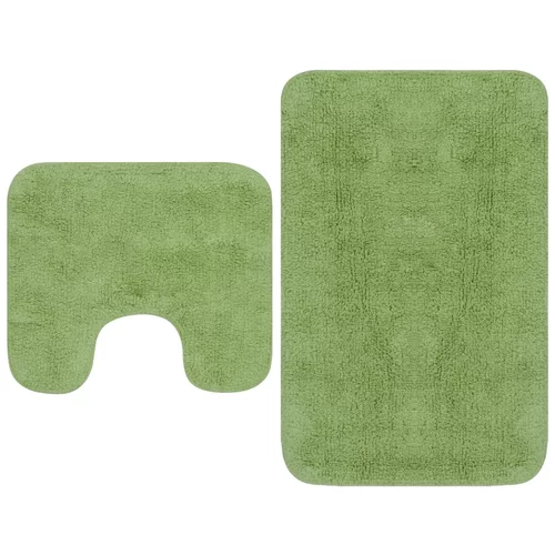  2-dijelni set kupaonskih otirača od tkanine zeleni