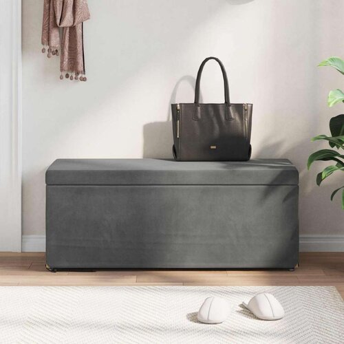  Stolica Tamno siva 101 x 41 x 40 cm Svileni i Fino Radeći Drvo - Tamno siva 100 cm Bar&amp;scaron;un Slike