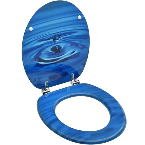 Deska za WC školjko MDF modra dizajn vodne kapljice