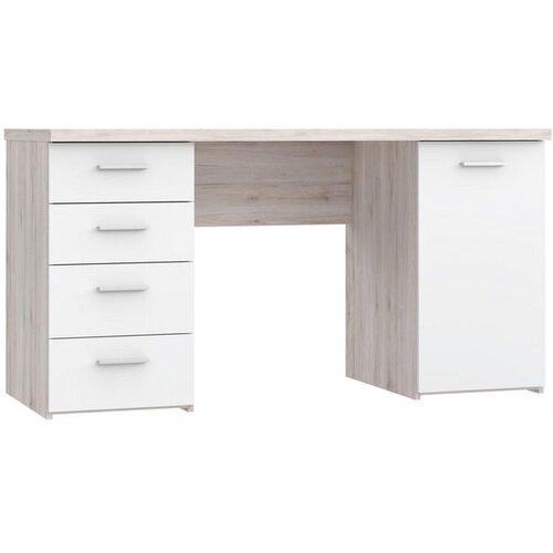 CARRYHOME PISALNA MIZA leseni material bela, barve hrasta Cene