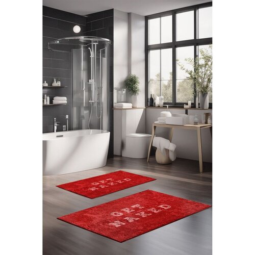  Set tepiha za kupatilo CT-5402, 2 komada, crvena Cene