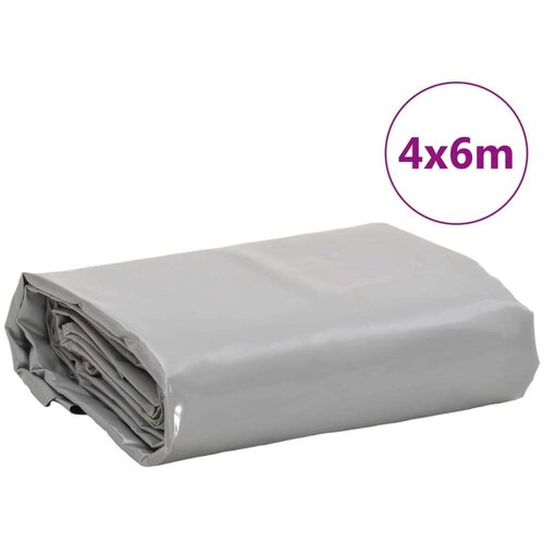 VidaXL Cerada siva 4 x 6 m 650 g/m&amp;sup2; Slike