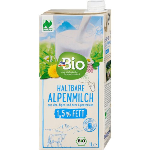 dmBio Dugotrajno alpsko organsko mleko - 1,5% mlečne masti 1 l Cene