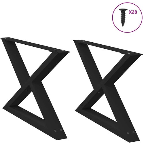 vidaXL Noge za stolić za kavu 2 kom crne 70x(42-43,3) cm čelik Cijene