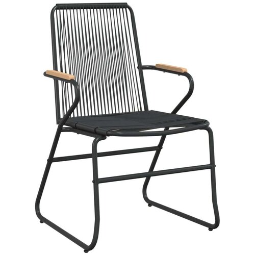 VidaXL 5-dijelni vrtni blagovaonski set od PVC ratana crni Slike