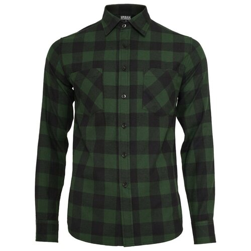 Urban Classics Checked Flanell Shirt blk/forest Slike