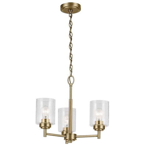 Kichler KL-WINSLOW3-NBR - Luster na lancu WINSLOW, 3xE27/60W/230V, mesing Cene