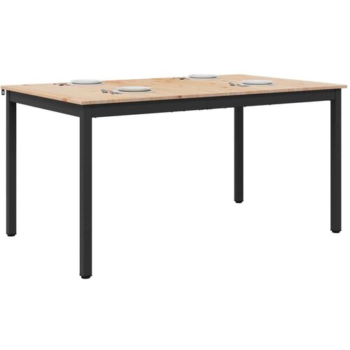  Stol za objedovanje Prirodna 140 x 80 x 75 cm Slike