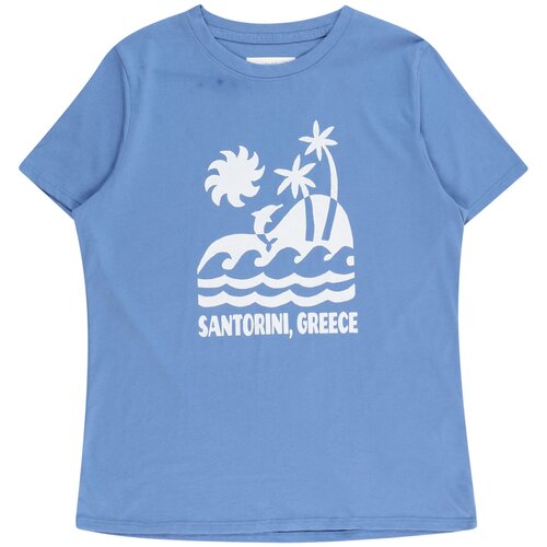 Abercrombie &amp;amp; Fitch Majica &amp;#039;MEDITERRANEAN DEST&amp;#039; golobje modra / bela Slike