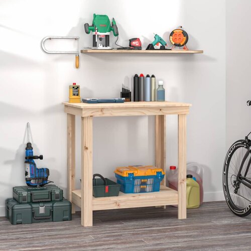 vidaXL Delovna miza 80x50x80 cm trdna borovina Cene