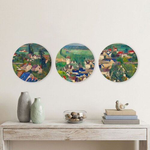 WALLXPERT 3YMDF11900 Multicolor Decorative MDF Painting (3 Pieces) Cene