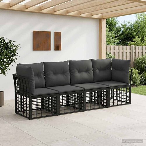  Set vanjskih sofa Crna Poliester Cene