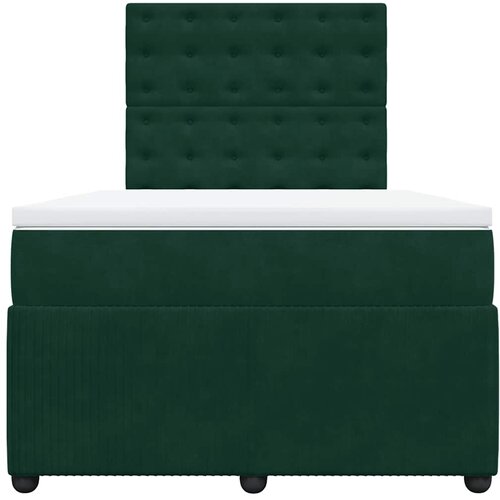  Krevet box spring s madracem tamnozeleni 120x190 cm bar&amp;scaron;unasti Slike