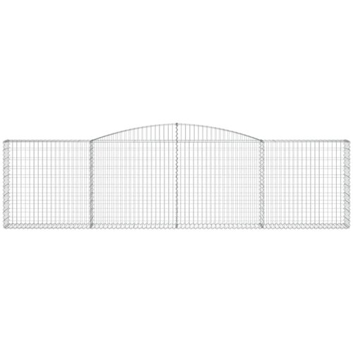  Lučne gabionske ko&amp;scaron;are 4 kom 400x30x100/120cm pocinčano željezo Slike