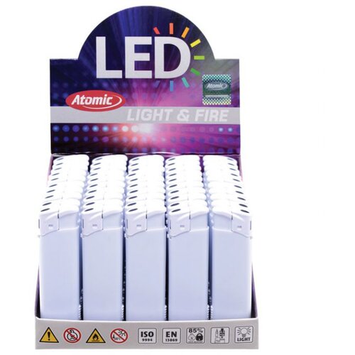 UPALJAČ ELEKTRONSKI MAT ATOMIC CRF2 PLUS LED TROBER 3737001 BIJELI Slike
