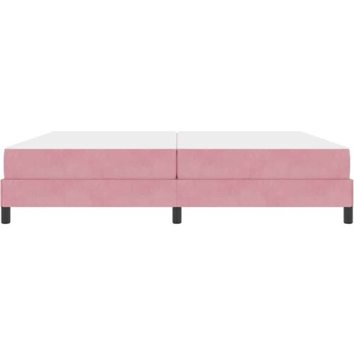 vidaXL Postelja boxspring z vzmetnico Roza 200 x 200 cm Žamet Cene