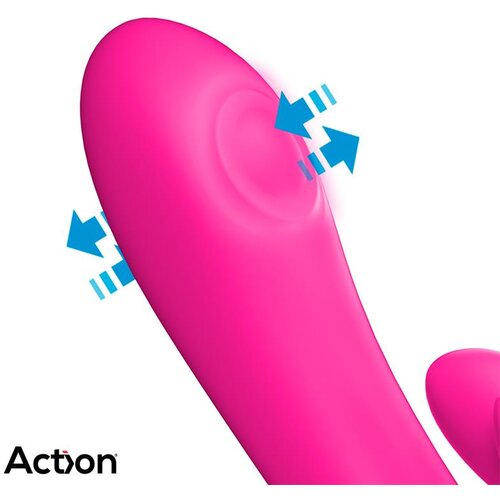 Action Antony Triple Function Double Tapping &amp;amp; Finger Wiggling Vibrator Pink Slike