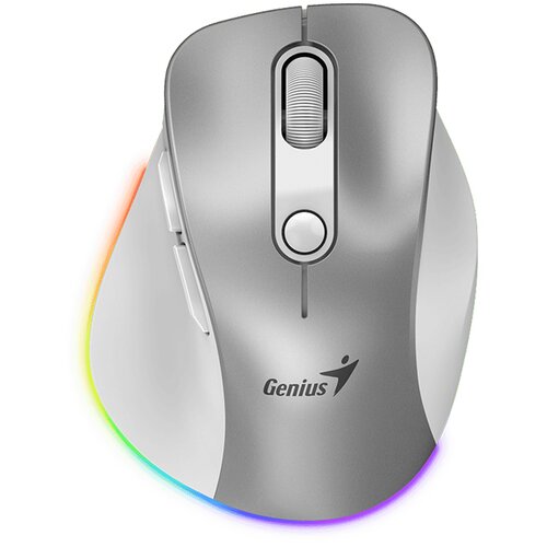 Genius Ergo 9000S Pro Bluetooth (31030039402) polnilna RGB srebrna ergonomska brezžična mi&scaron;ka Cene