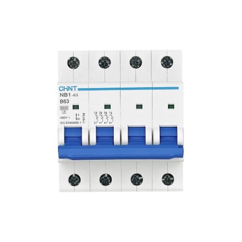 Chint 179738 NB1-63 4P B63 6kA DB za&amp;scaron;titna sklopka za vodove 4-polni 63 A 240 V, 415 V Slike