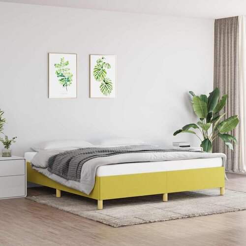  Okvir za krevet bez madraca zeleni 180 x 200 cm od tkanine Slike