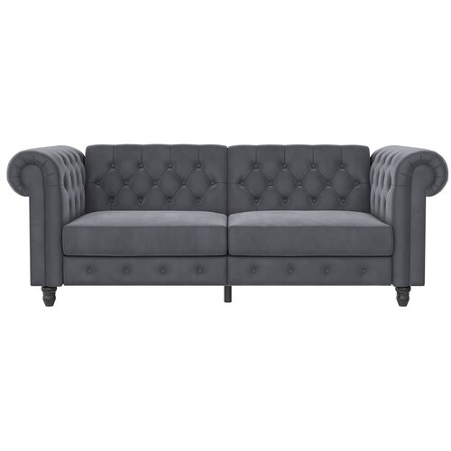 Støraa Tamno siva baršunasti sklopiva sofa 236 cm Felix – Cijene