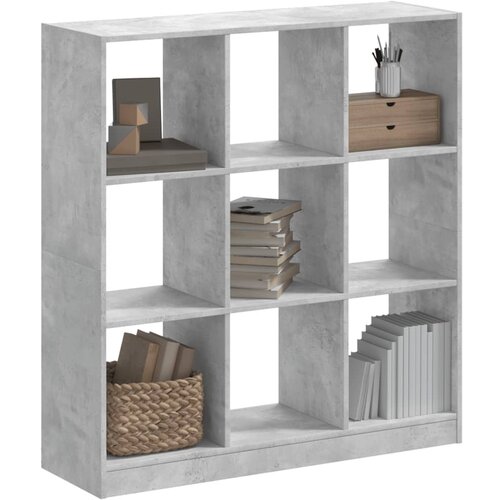 VidaXL Knjižna omara betonsko siva 102x32x108 cm inženirski les Slike