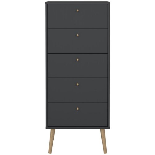 Tvilum Antracitno siva visoka komoda 50x120 cm Bodo &amp;ndash; Slike
