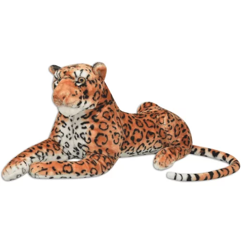 vidaXL Igračka Leopard Pliš Smeđa boja XXL