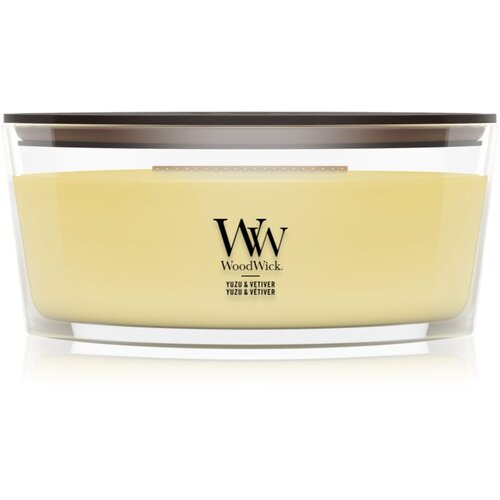 WoodWick Yuzu & Vetiver mirisna svijeća s drvenim fitiljem 453.6 g Cene