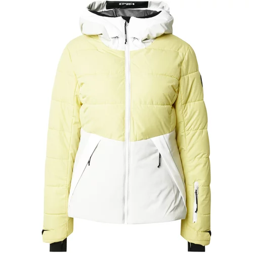 Icepeak Sportska jakna 'EDEN' pastelno žuta / bijela