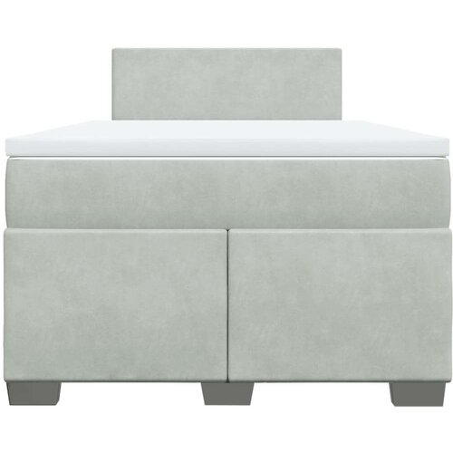 VidaXL Krevet s oprugama i madracem svjetlosivi 120x190 cm bar&amp;scaron;unasti Slike