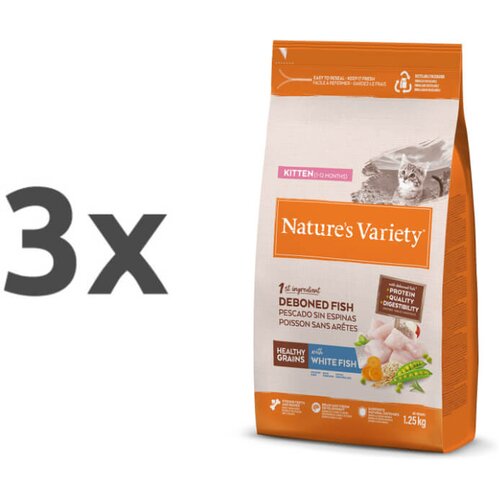 Nature’s Variety Nature's Variety Healthy Grains Cat Kitten - bela riba 3 x 1,25 kg Cene