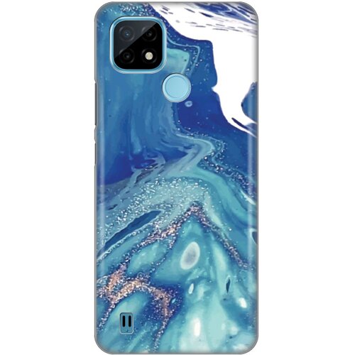 Maska silikonska print za realme C21 blue marble Slike