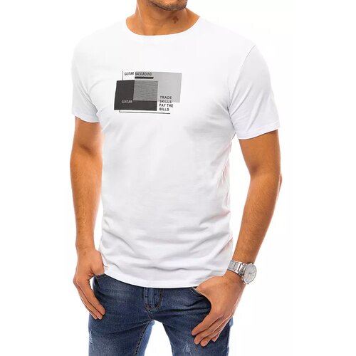 DStreet White RX4716 men's T-shirt with print Slike
