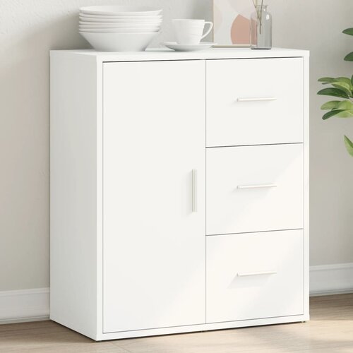 vidaXL Komoda bela 60x31x70 cm inženirski les Cene