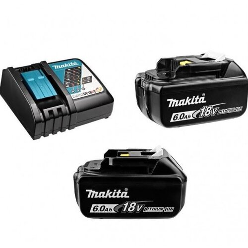 Makita set 6 - 2 baterije 18V 6.0Ah BL1860B + punjač DC18RC BL1860BX2+DC18R Slike